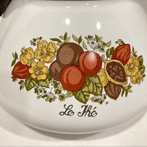 Corning Ware P-104 Spice of Life 6 cup Teapot with Lid - Le The Corningware vtg - Picture 4 of 11